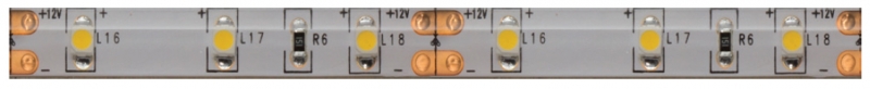 Лента светодиодная SMD3528, IP65, 60LED, синий, 4,8W/метр, 12V, влагозащищенная 10см